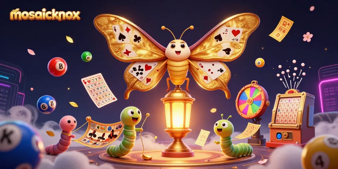 Experience the excitement of mosaicknox with vibrant lottery scenes and captivating casino graphics.