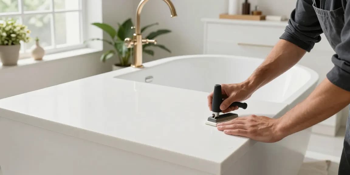KingKonree solid surface bathroom design with freestanding tub and designer shaping materials, showcasing hygiene and innovation.