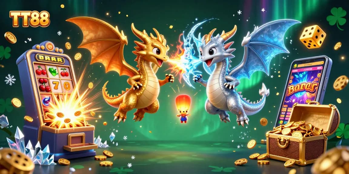 Experience thrilling gameplay at TT88 with dragons and jackpot slots in a vibrant casino world.