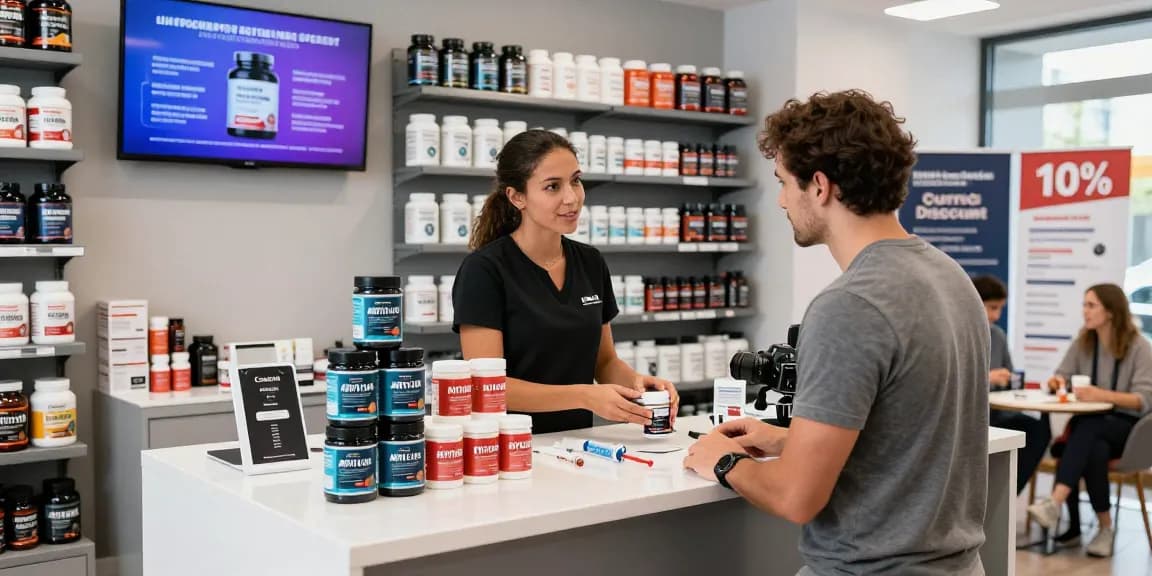 Astera Shop providing expert assistance for steroid products in a modern retail environment