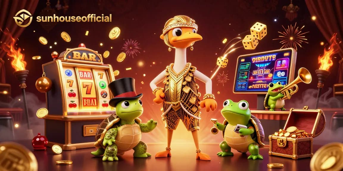 Engage with sunhouseofficial as you spin massive slot machines bursting with jackpots in a vibrant 3D casino experience.
