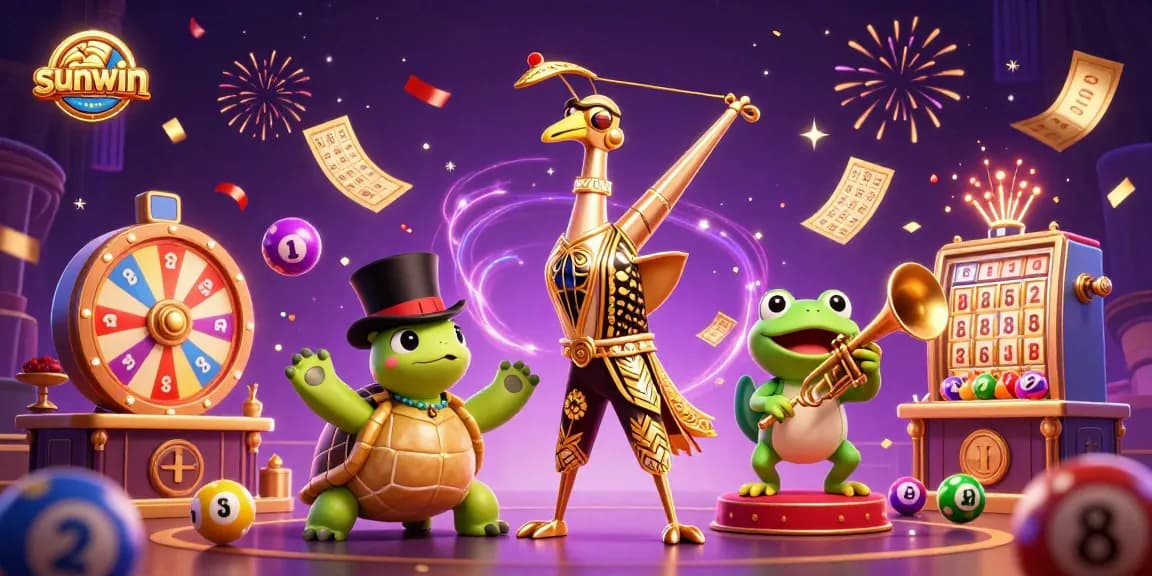Experience thrilling wins with sunwin's vibrant lottery and bingo action in a lively casino scene.