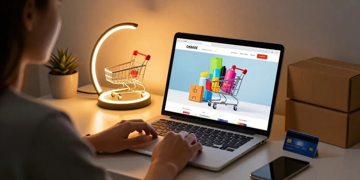 Banda led products showcased in a cozy e-commerce shopping environment, highlighting online shopping and best deals.