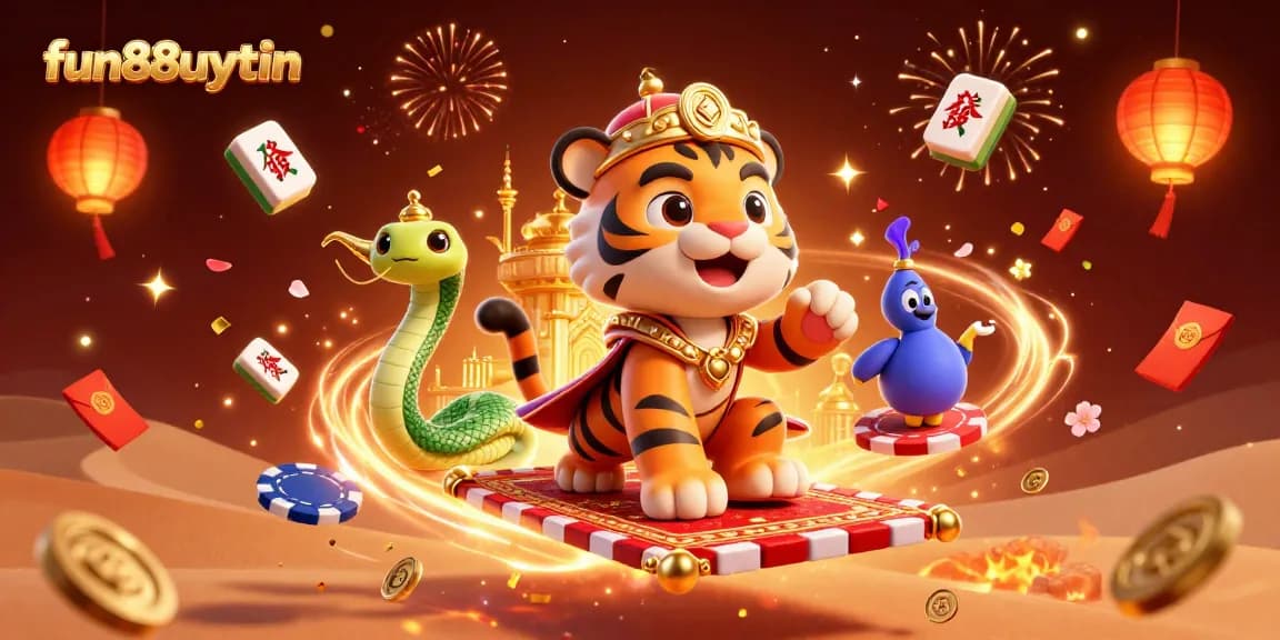 Experience fun88uytin as you win big in a vibrant 3D casino scene filled with excitement.