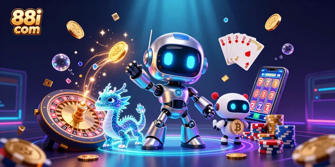 Experience thrilling gameplay at 88i com with captivating robotic mascots and dynamic casino elements