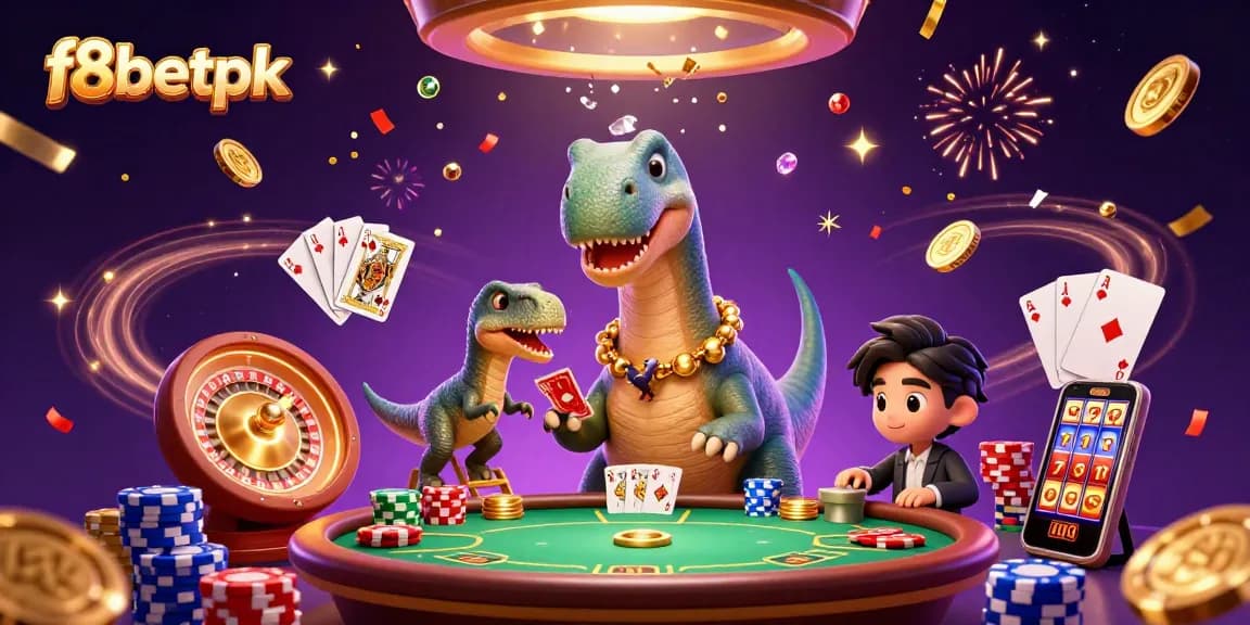 Experience the thrill of f8betpk with this vibrant casino scene featuring dynamic characters and games.