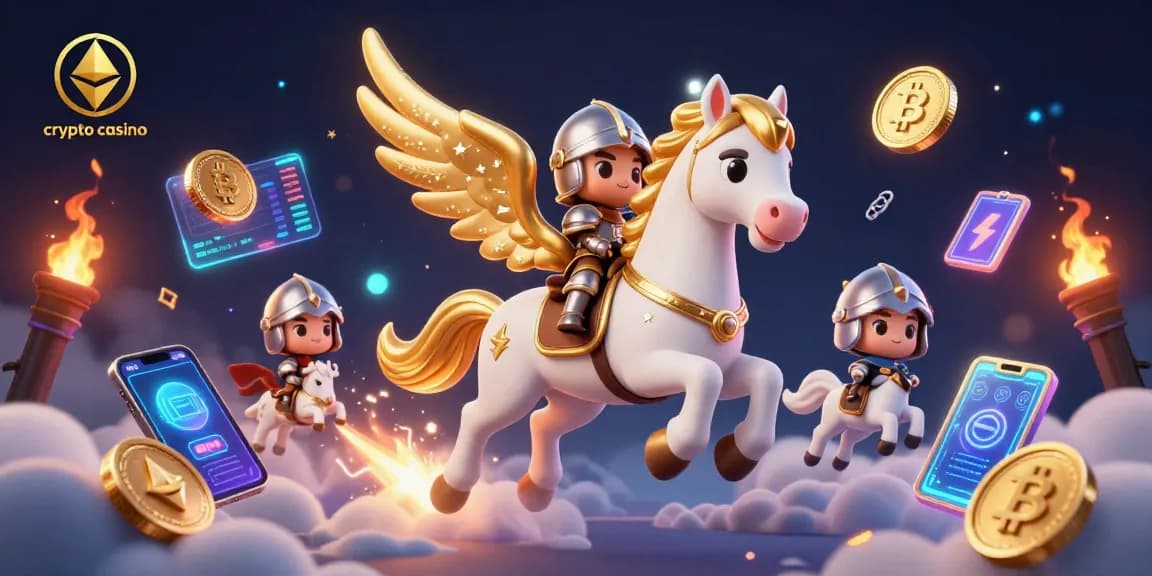 Jouez dans un crypto casino dynamique avec des personnages et des éléments riches en 3D.