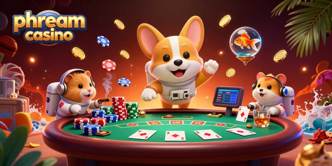Experience phdream casino with a vibrant 3D illustration of characters enjoying a dynamic gaming scene.