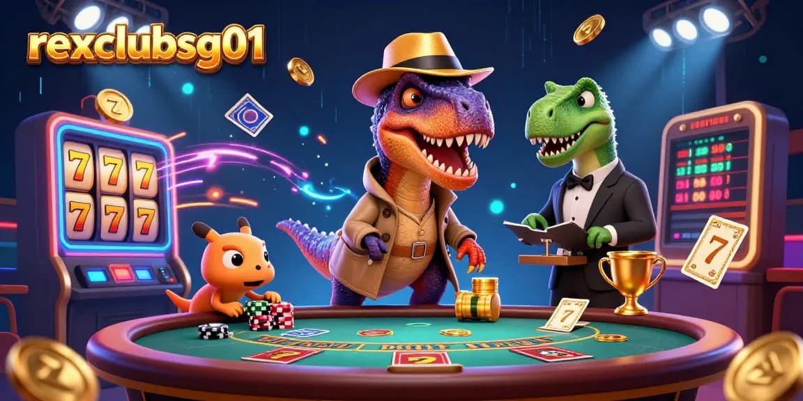 Win big with rexclubsg01 at dynamic blackjack featuring a velociraptor card counter and thrilling slot elements.