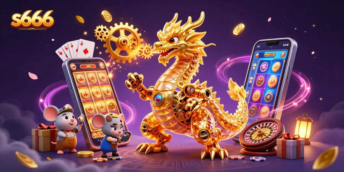 Experience thrilling wins at s666 with a golden dragon and exciting casino elements.