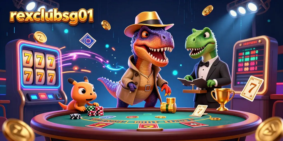 Win big with rexclubsg01 at dynamic blackjack featuring a velociraptor card counter and thrilling slot elements.
