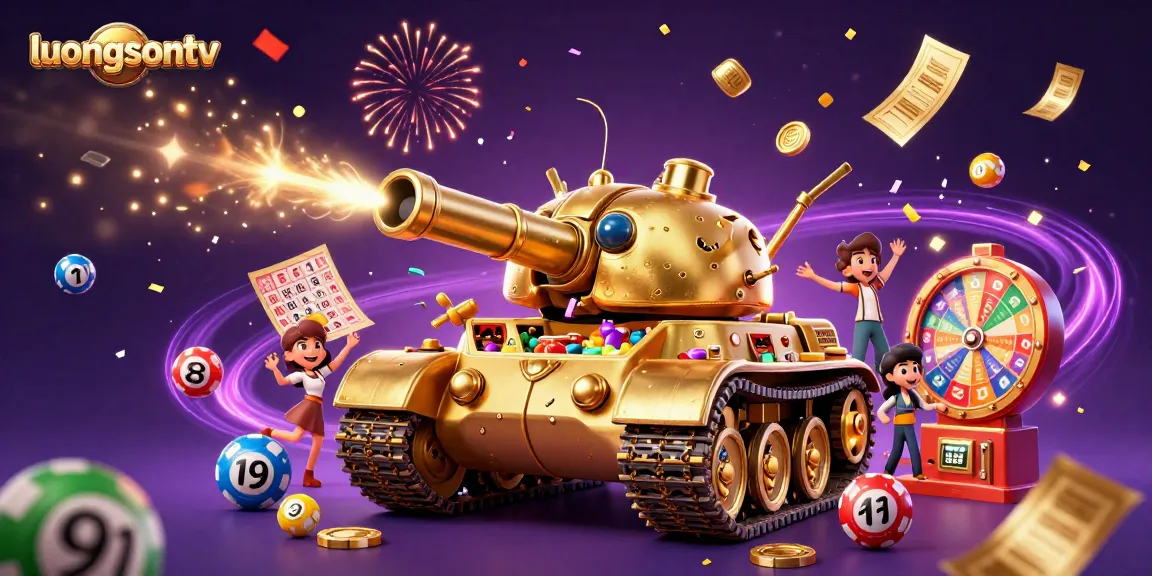 Engage with excitement at luongsontv's dynamic casino-themed illustration showcasing a golden beetle tank.