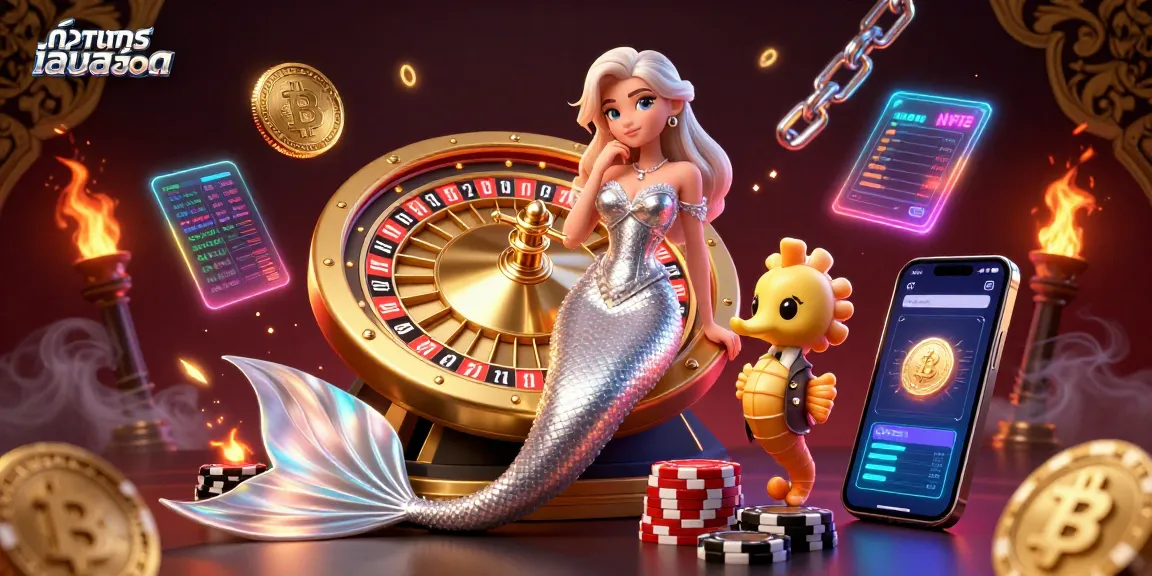 Experience the ultimate fun with ทดลองเล่นสล็อต in this vibrant, detailed 3D casino scene showcasing excitement and engagement.