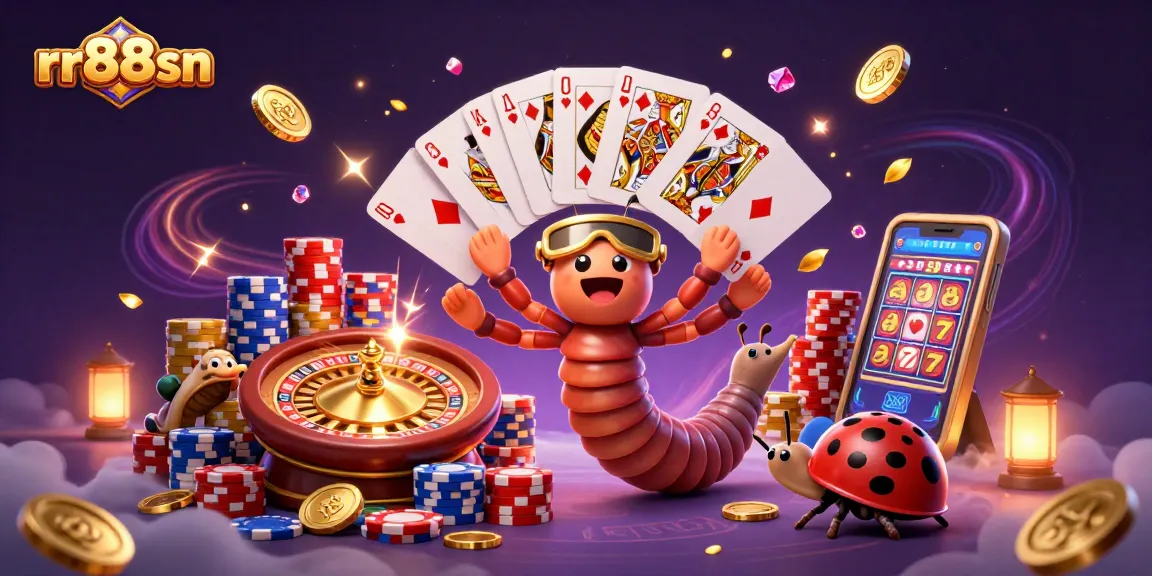 Engage in thrilling gameplay at rr88sn with a vibrant casino scene showcasing dynamic characters and exciting elements.
