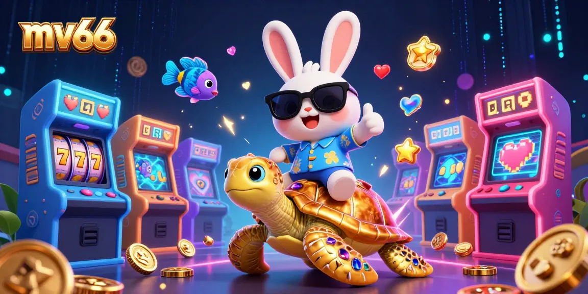 Experience thrilling gameplay at mv66 with vibrant characters and exciting casino elements in this lively digital illustration.