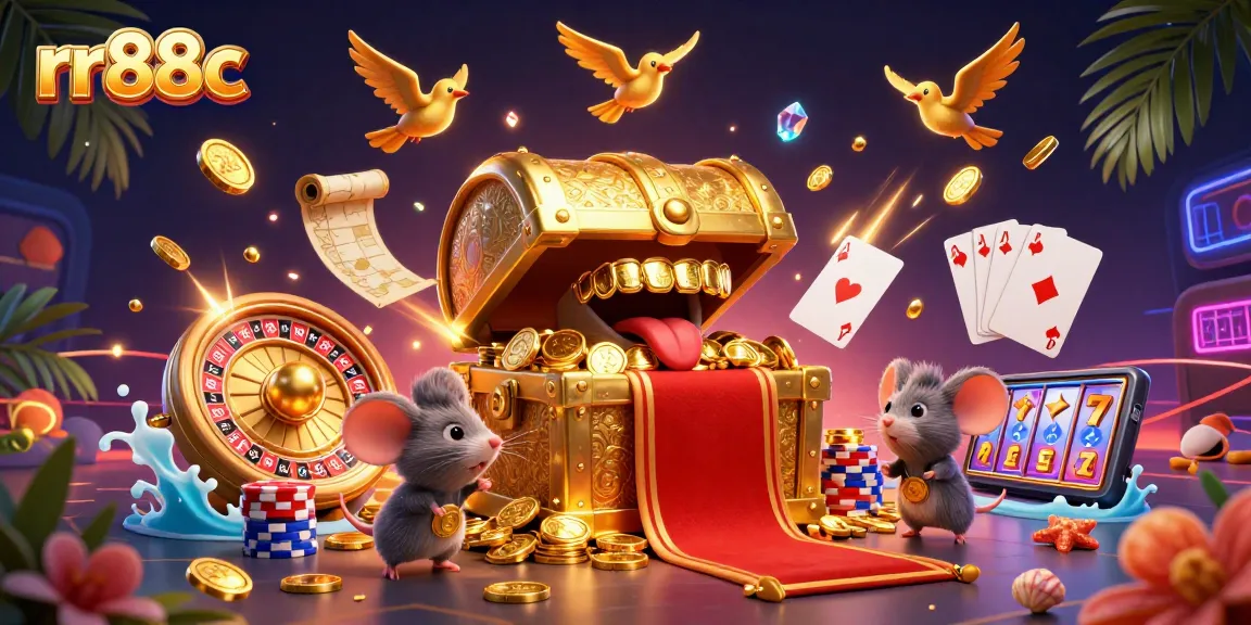 Engage with rich gaming themes at rr88c with treasure chests, slots, and roulette.