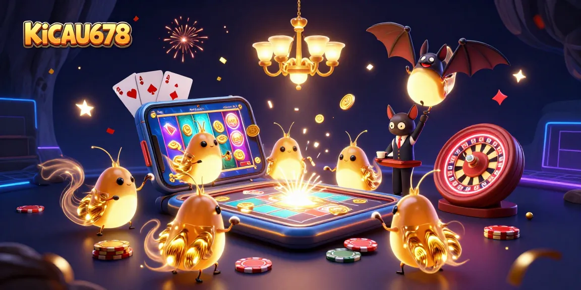 KICAU678 showcases a vibrant cave casino illuminated by glowworms, featuring engaging gameplay elements.