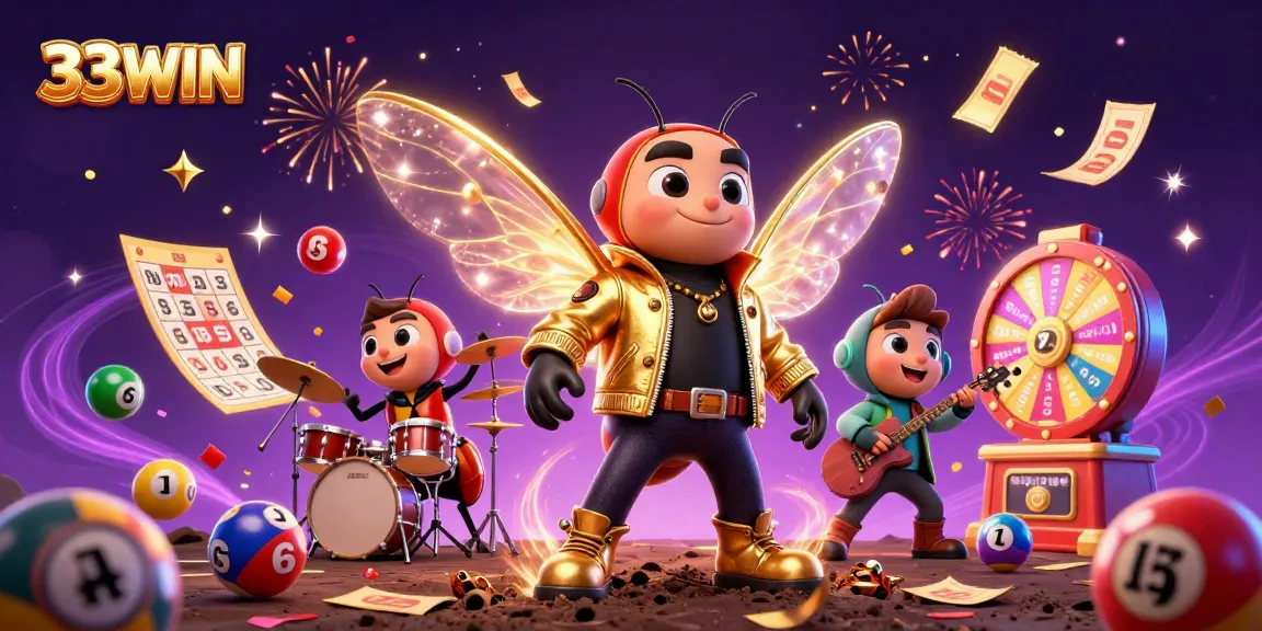Engage with 33WIN's exciting lottery experience, featuring vibrant elements and dynamic action.