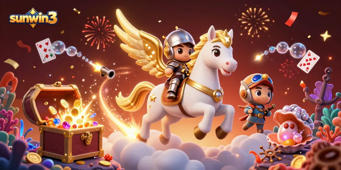 Win big with sunwin3 as the knights conquer the clouds and treasure in this exciting casino adventure.