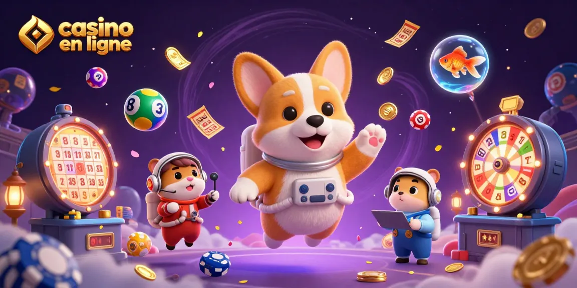 Jouez à des jeux de casino en ligne avec l'astronaute corgi dans un casino spatial animé.