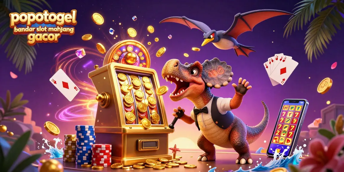 Experience excitement with popotogel bandar slot mahjong gacor as a pachycephalosaurus triggers dazzling jackpots amidst vibrant casino elements.
