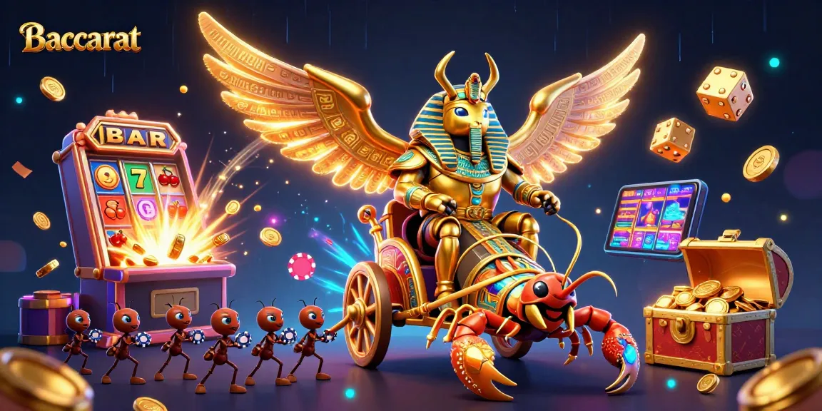 Baccarat game strategy illustration showcasing a dynamic casino scene with colorful elements and engaging characters.