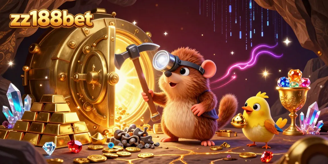 Enjoy the thrilling adventure at zz188bet with vibrant treasures and rich casino elements in a dynamic 3D scene.