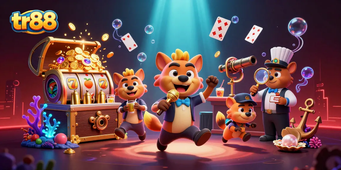 Experience the excitement of tr88 casino with lively hyena characters and vibrant gaming elements.