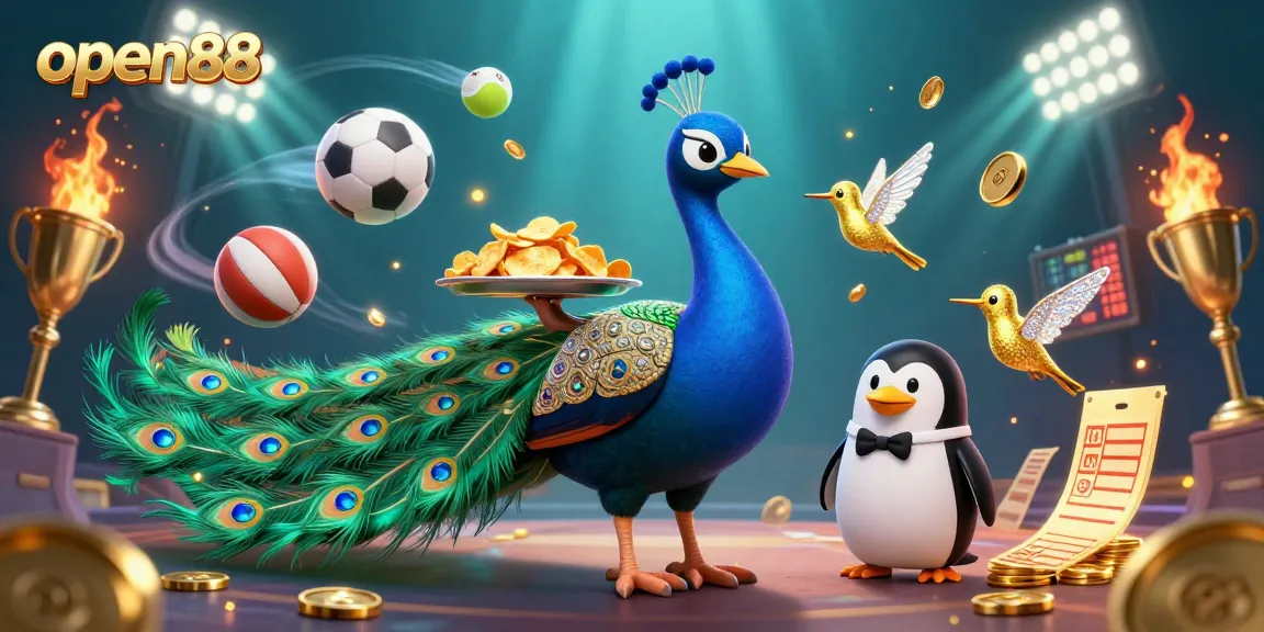 Experience the thrills of open88 with vibrant characters and dynamic action in a captivating casino scene.