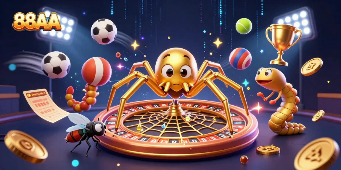 Experience exhilarating gaming at 88AA with a dynamic illustration of casino excitement and vibrant details.
