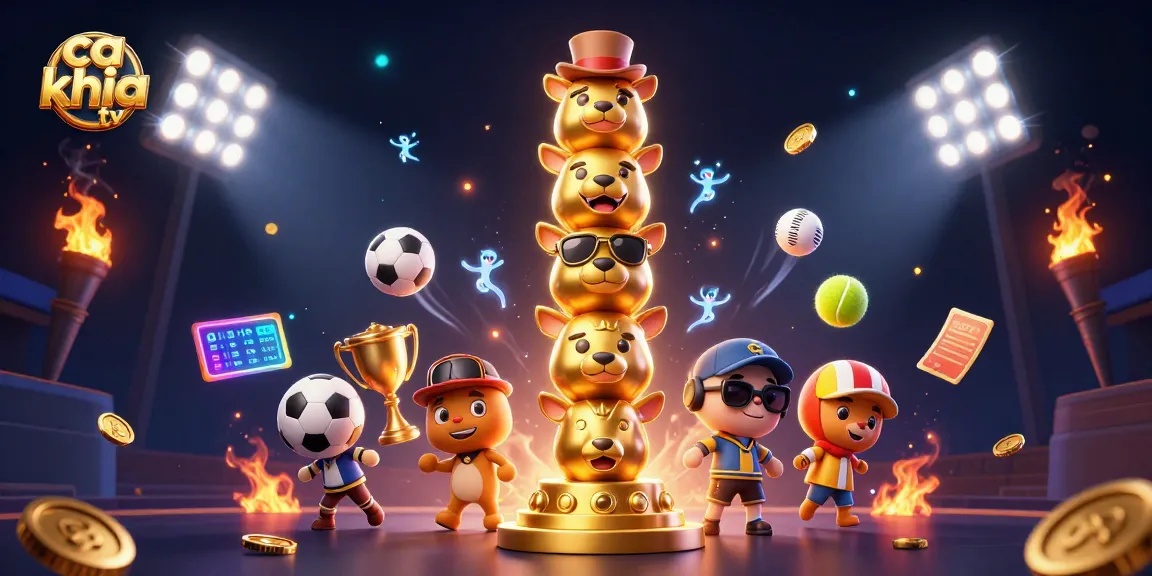 Experience ca khia tv with vibrant sports balls and dynamic elements in this engaging 3D scene.