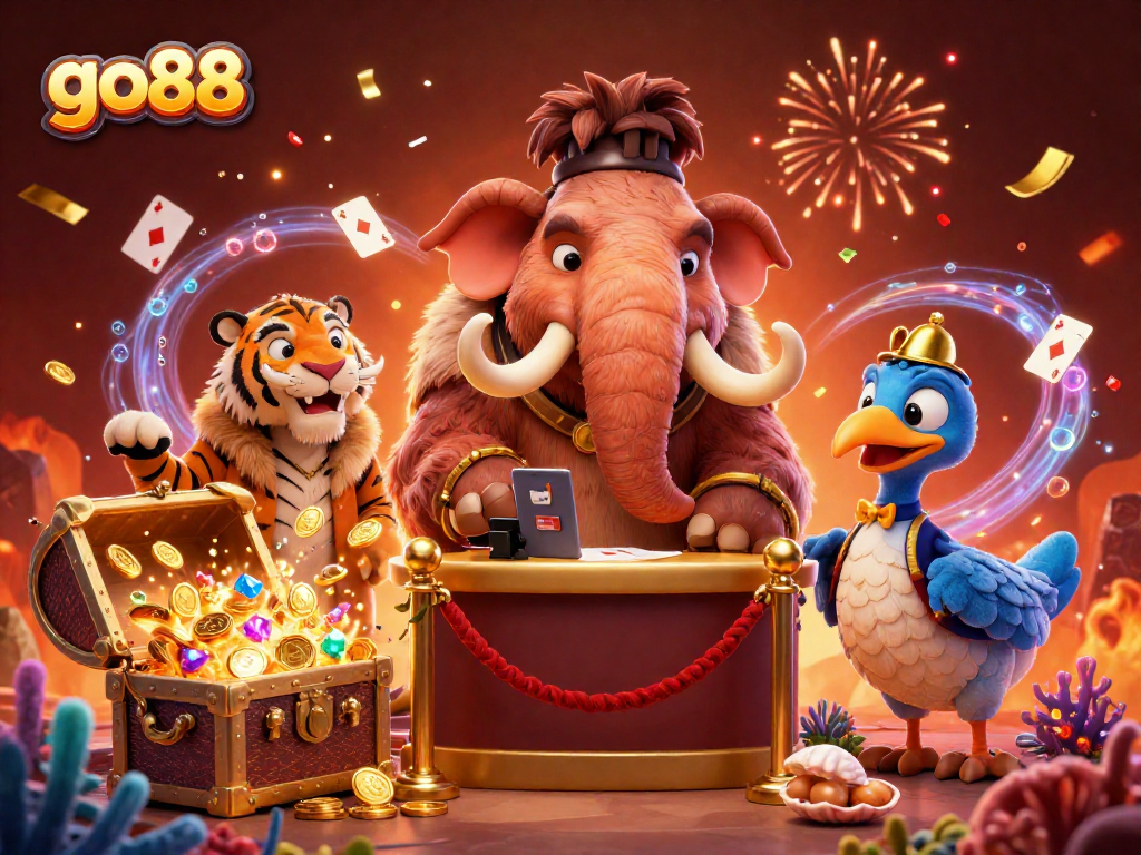 Win big with go88 at an exciting virtual casino featuring whimsical characters.