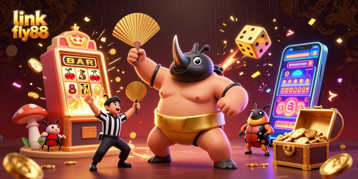 Experience the excitement of casino gaming with link fly88, featuring a lively sumo beetle championship.