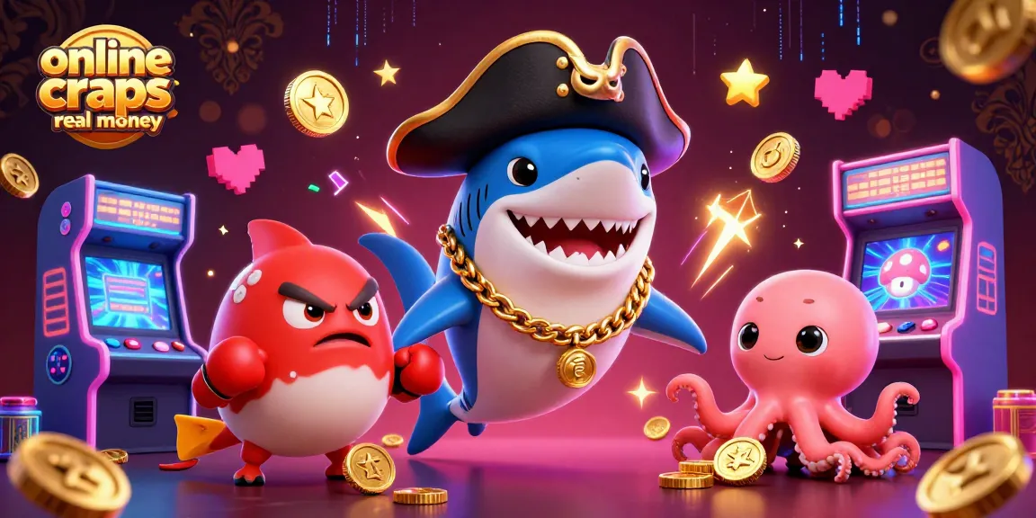 Experience online craps real money with dynamic characters and vibrant casino elements.