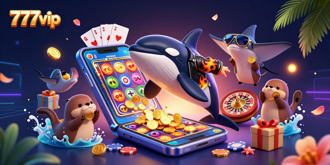 Win big at 777vip with vibrant characters and exciting slot game action in a dynamic casino scene.