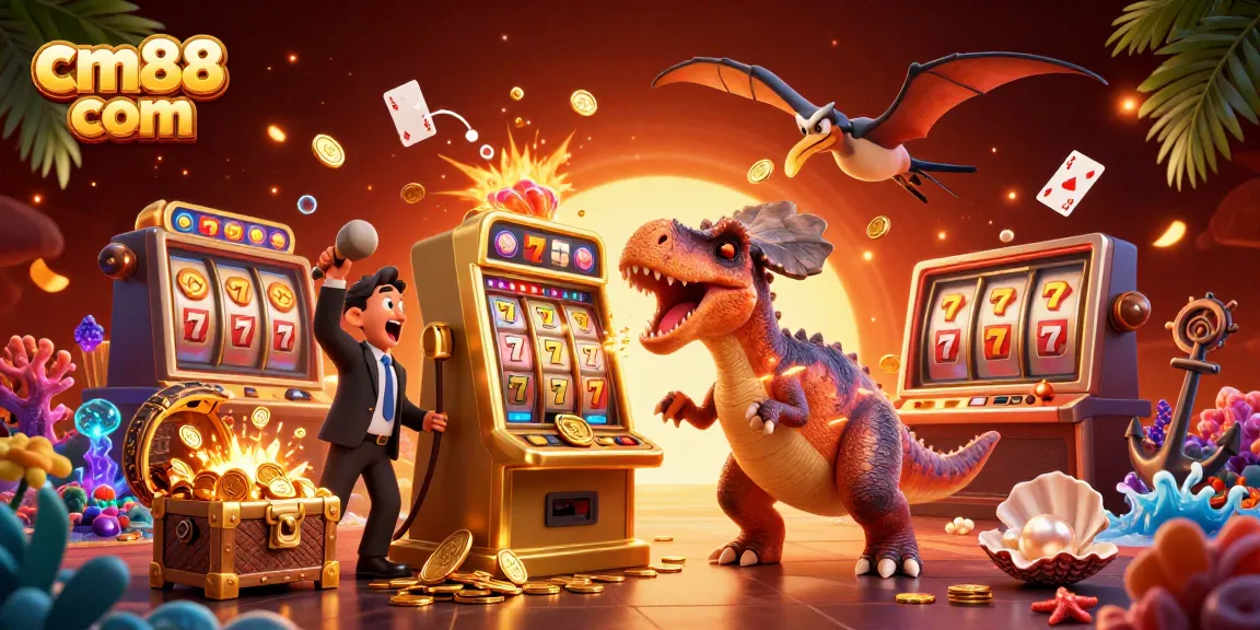 Engage in winning at cm88 com as the pachycephalosaurus unlocks a jackpot in this vibrant casino scene.