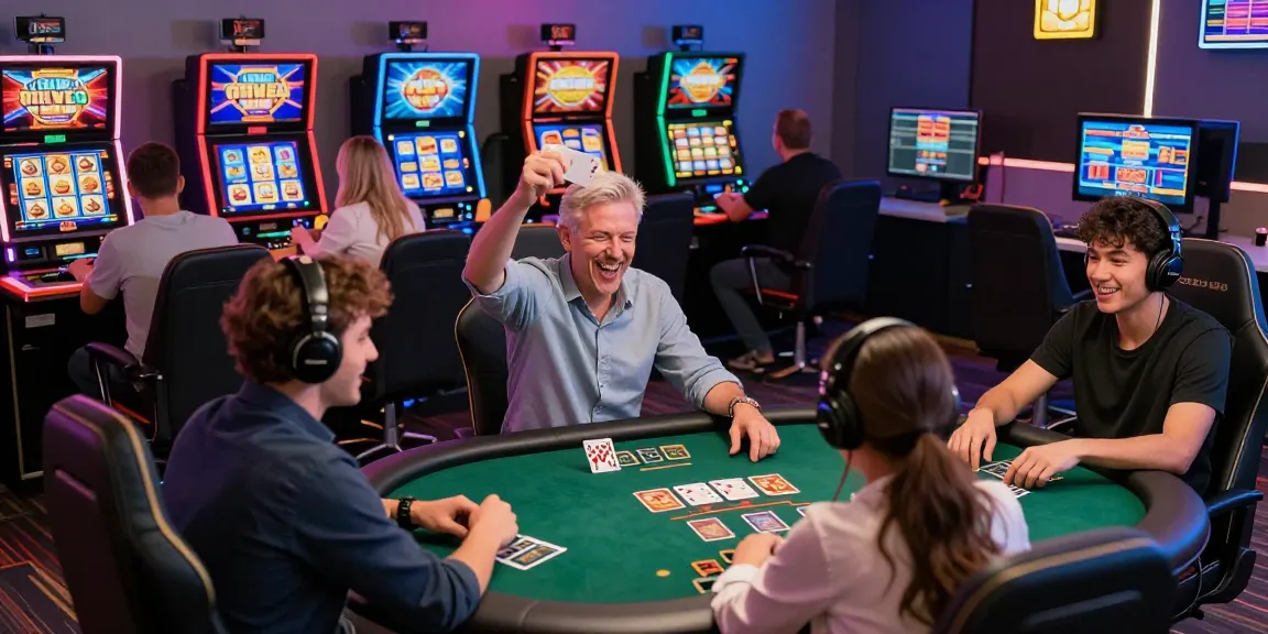 Exciting online casinos Australia gaming atmosphere featuring diverse players celebrating jackpots.