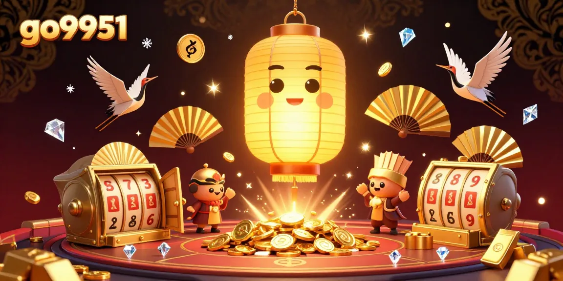 Experience the exciting world of go9951 with a glowing lantern spirit in a dynamic casino scene.