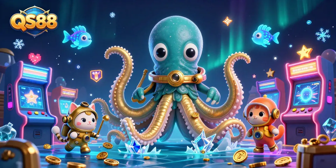 Experience thrilling gameplay with QS88 in this vibrant underwater casino scene.