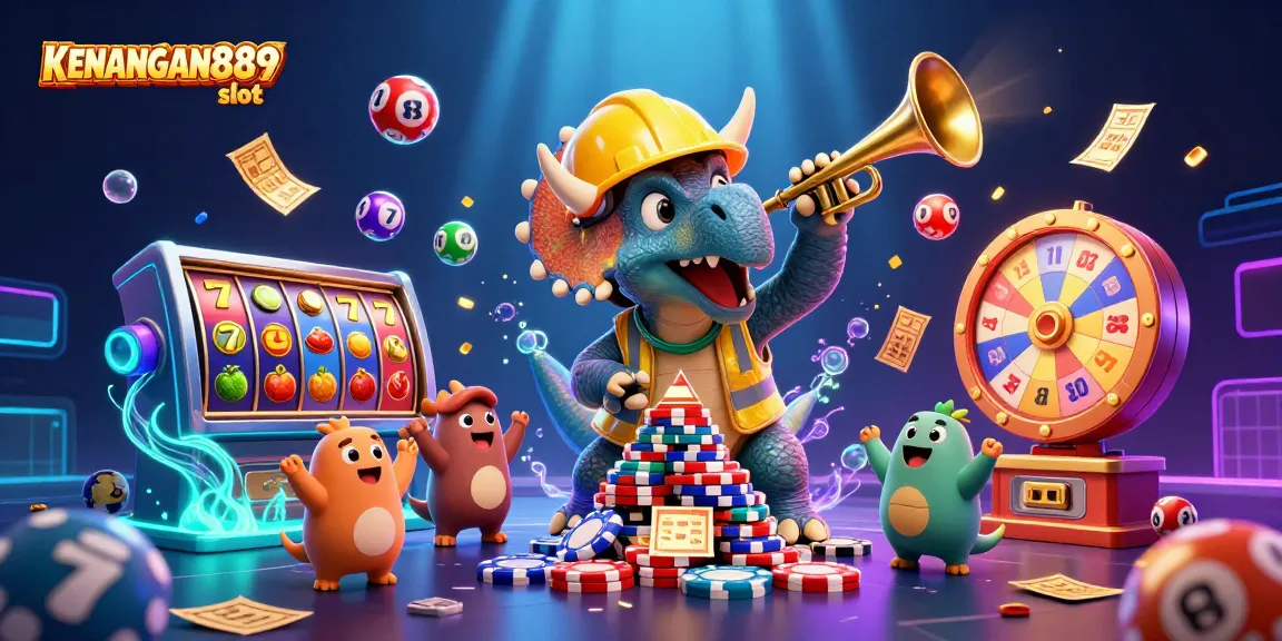 Experience the thrill of winning with KENANGAN889 slot in a vibrant casino scene.
