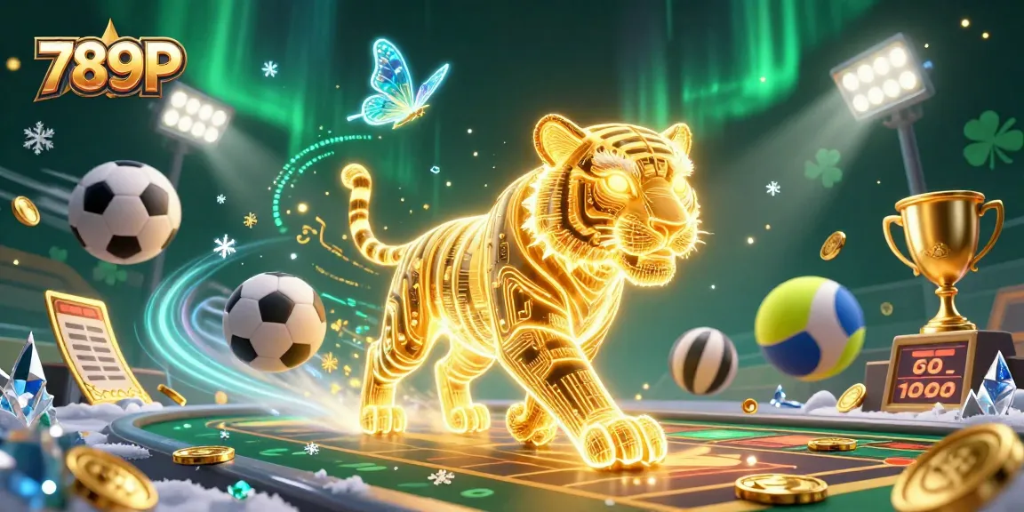 Experience the thrill of 789P with a vibrant casino scene featuring a neon tiger and dynamic gaming elements.