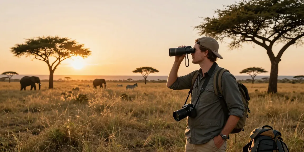 NAGA2000 traveler in Kidepo Valley National Park, exploring savanna wildlife at sunset.