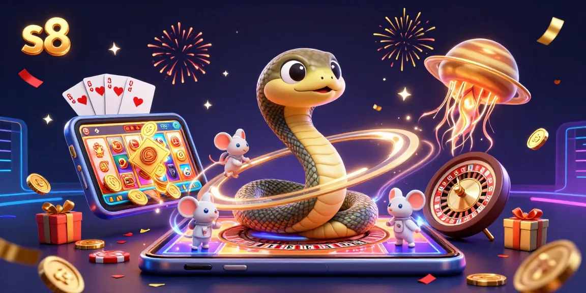 Experience thrilling gameplay at s8 with colorful slots and vibrant cosmic dealer elements.