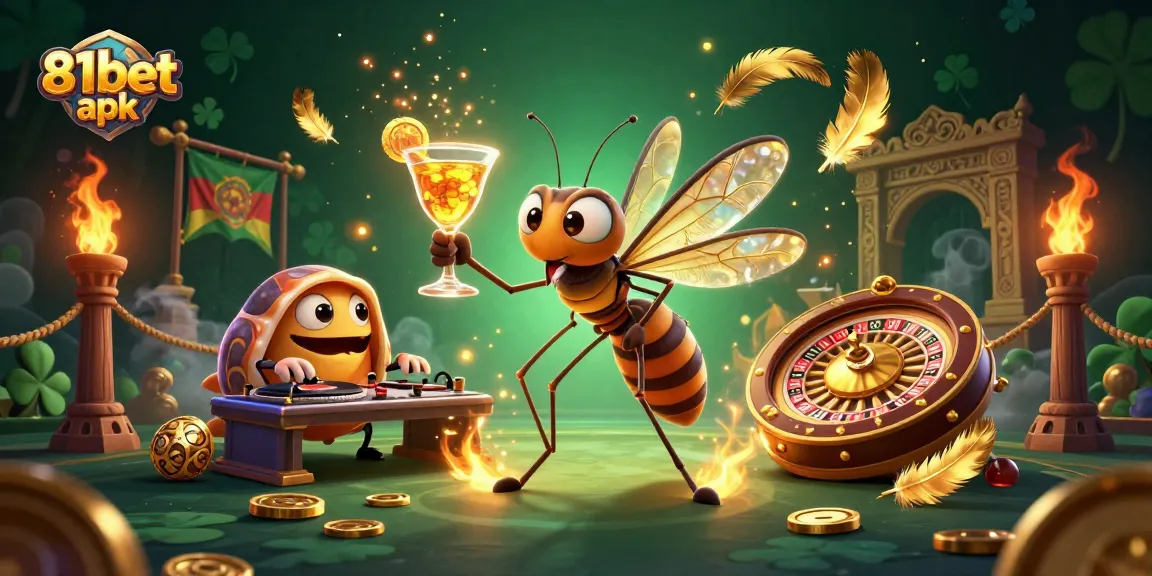Experience the thrill with 81bet apk - a vibrant casino scene featuring unique game elements and characters.