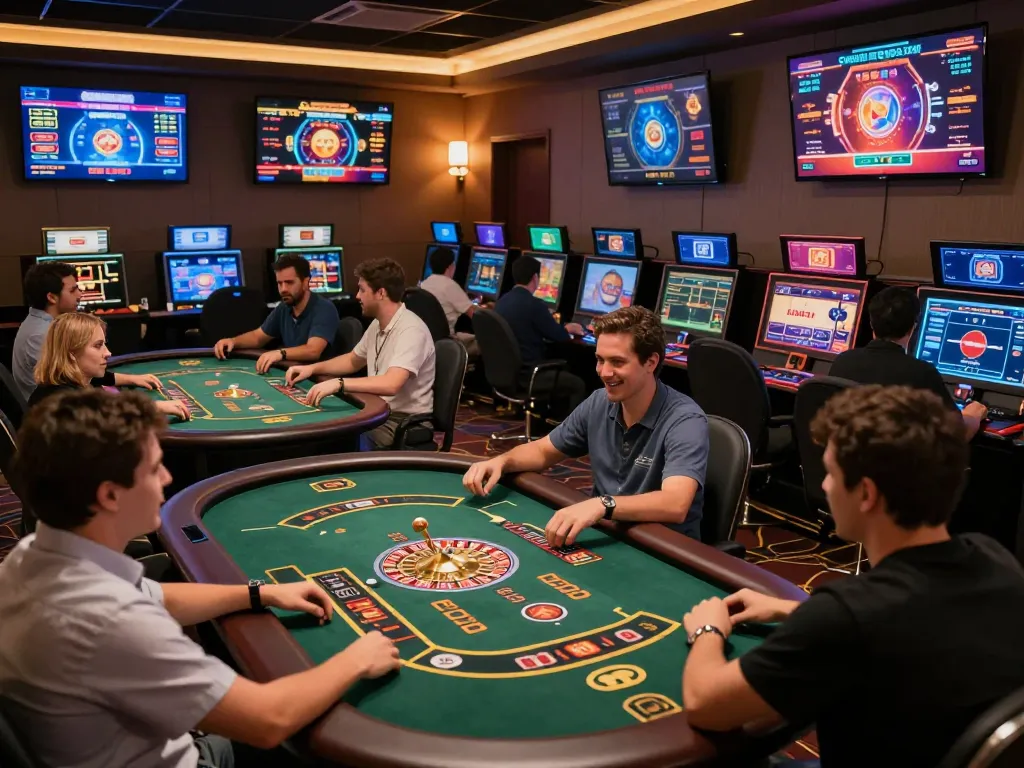 Players engaging in dynamic gameplay on 9bet online casino, showcasing excitement and strategy.