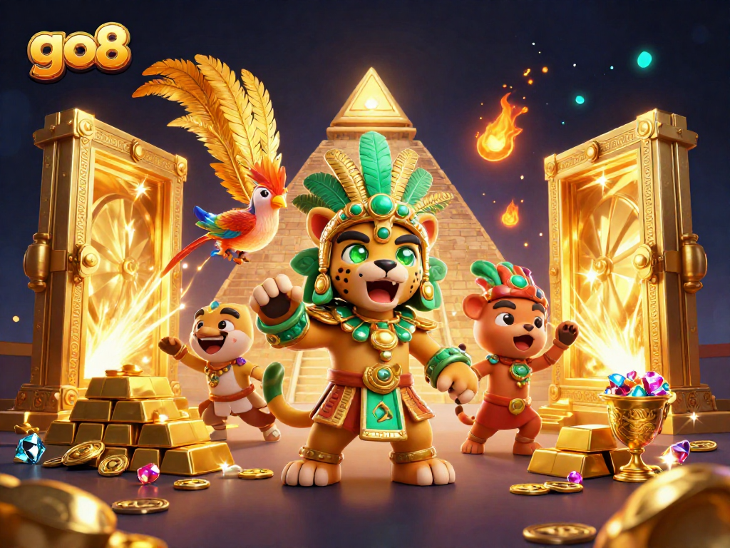 Engage in epic gaming at go8 with thrilling treasure vault scenes filled with gold and gems.