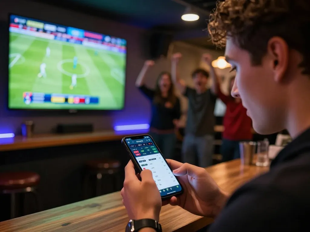 Engage in keonhacai sports betting excitement with live odds displayed on smartphone
