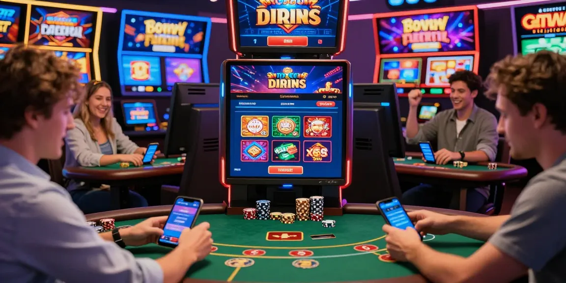 Players at top credit card casinos enjoying various games and fast deposits in an exciting online environment.
