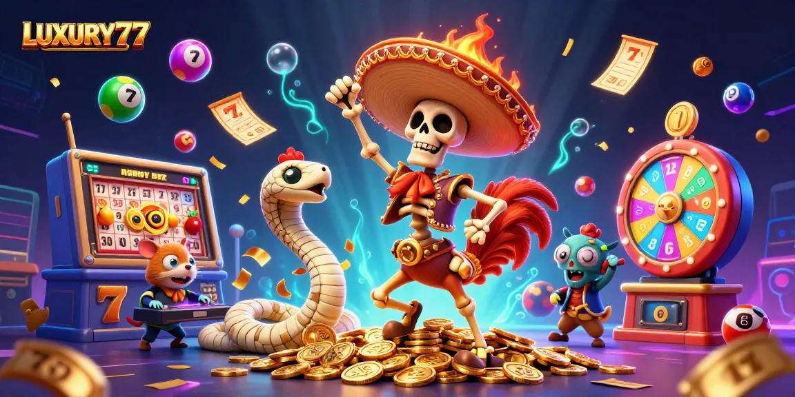 Menangkan hadiah di LUXURY777 dengan slot bertema meriah, DJ hamster, dan koin emas yang mengalir.