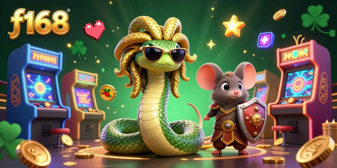 Engage with the f168 casino experience featuring Medusa and warrior mouse in a vibrant gaming environment.
